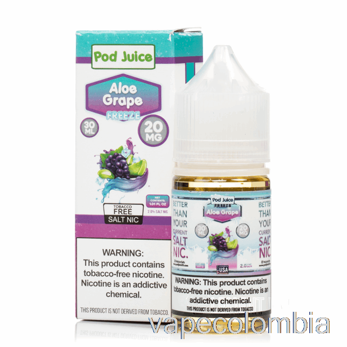 Vape Recargable Congelar Aloe Uva - Jugo De Vaina - 30ml 55mg